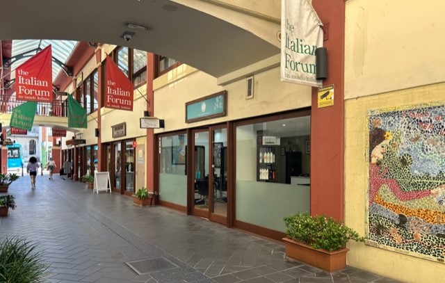 outside new studio at Italian Forum